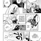 Illustration im Manga-Stil, zeigt dramatische Szenen und Figuren im Dialog über einen kritischen Zustand und Kampf.