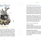 Teil 3: Der Herd. Heiliges Feuer. Illustration eines Kessels mit Kräutern und Flammen. Ritualistische Texte und Anleitungen.