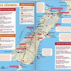 "Die Marco Polo Bucketlist: Das musst du in Neuseeland erlebt haben. Punkte beinhalten Tandem Skydive und Kajak fahren."
