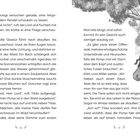 Seite 26 und 27 zeigen einen Text über Tilda, die Ponys und den Wald. Rechts unten ist eine Illustration eines Ponys.