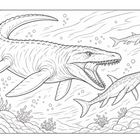 Ein Dinosaurier mit einem großen, abgerundeten Kopf steht auf einem Felsen in einer prähistorischen Landschaft.