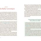 „Dein Baby versorgen“ und „Untersuchungen und Prophylaxen für das Baby in der Klinik“ sind die Hauptüberschriften.