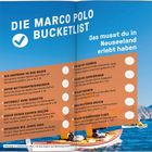 "Die Südinsel" steht oben. Es folgen Highlights wie "Tasman Glacier Lake Cruise" und Orte wie Queenstown und Christchurch. Eine Karte zeigt Details.