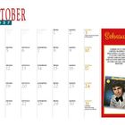 Oktober 2027, Feiertage: 3. Tag der Deutschen Einheit, 31. Halloween. Rechts: Text über "Sehnsucht" und Roys Musik.