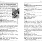 "Essensübersicht Italien: April-Mai Calamari, Sept-Okt schwarze Trüffel, Juni-Muscheln. Pasta mit Saucen: Arrabbiata, Pomodoro."