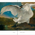 Jan Asselijn, The Threatened Swan, ca. 1650, Ölgemälde. Ein Schwan verteidigt aggressiv sein Nest.