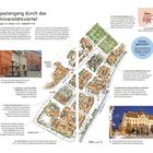 Spaziergang durch das Universitätsviertel, 1 km, Dauer 15 Min. Karte zeigt Route und Sehenswürdigkeiten in Ljubljana.