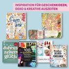 INSPIRATION FÜR GESCHENKIDEEN, DEKO & KREATIVE AUSZEITEN. Bücher und Boxen mit blumigen und bunten Designs.