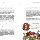 Holunder: Ahnentor, schützt vor Unheil. Brennnessel: Feuerwächterin, schützt Grenzen. Illustration von Alchemilla, rote Haare, Blumen.