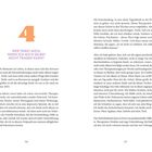 Seite 26 zeigt eine violette Überschrift: "WER TRÄGT MICH, WENN ICH MICH SELBST NICHT TRAGEN KANN?". Links Fließtext. Nummer 4 groß dargestellt.