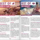 Texte: "FORMENTERA PERFEKT IM ÜBERBLICK", "ERLEBNISTOUREN", "12 km", "20 Min."  
Links Beschreibung und Karte, rechts Reisetipps.