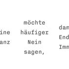„Meine Kalorienbilanz möchte häufiger Nein sagen, damit ich am Ende sagen kann: Immerhin etwas.“ Schwarzer Text, weißer Hintergrund.