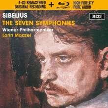Jean Sibelius (1865-1957): Symphonien Nr.1-7, 4 CDs und 1 Blu-ray Audio