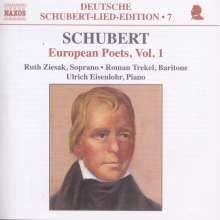 Franz Schubert (1797-1828): Lieder "Europäische Dichter" Vol.1, CD
