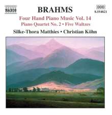 Johannes Brahms (1833-1897): Klaviermusik zu 4 Händen Vol.14, CD