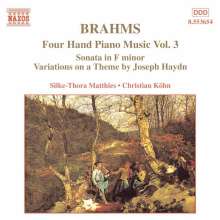 Johannes Brahms (1833-1897): Klaviermusik zu 4 Händen Vol.3, CD