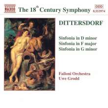 Karl Ditters von Dittersdorf (1739-1799): Symphonien d-moll,F-Dur,g-moll, CD