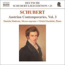 Franz Schubert (1797-1828): Lieder "Österreichische Zeitgenossen" Vol.3, CD