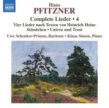 Hans Pfitzner (1869-1949): Sämtliche Lieder Vol.4, CD