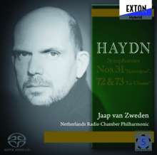 Joseph Haydn (1732-1809): Symphonien Nr.31,72,73, Super Audio CD