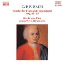 Carl Philipp Emanuel Bach (1714-1788): Flötensonaten Wq.83-87, CD