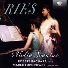 Ferdinand Ries (1784-1838): Sonaten für Violine &amp; Klavier op.19 &amp; op.59 Nr.1 &amp; 2, CD