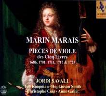 Marin Marais (1656-1728): Pieces de Viole (Buch 1-5), 5 Super Audio CDs