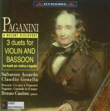 Niccolo Paganini (1782-1840): Duette Nr.1-3 für Violine &amp; Fagott, CD