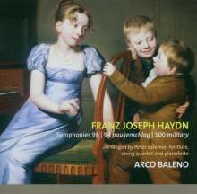Joseph Haydn (1732-1809): Symphonien Nr.94,98,100 für Flöte,Streichquartett &amp; Klavier, CD