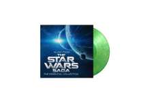 Filmmusik: Music From The Star Wars Saga - The Essential Collection (180g) (Limited Numbered "May The 4th Be With You"-Edition) (Yoda-Green Marbled Vinyl), 2 LPs