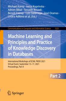 Machine Learning and Principles and Practice of Knowledge Discovery in Databases, Buch