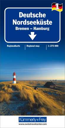 KuF Deutschland Regionalkarte 01. Deutsche Nordseeküste 1 : 275.000 LZ bis 2025, Diverse