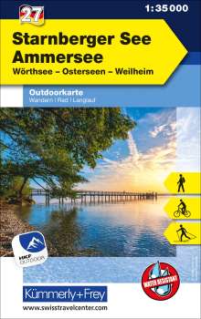 KuF Deutschland Outdoorkarte 27 Starnberger See - Ammersee 1 : 35.000, Diverse