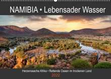 Wibke Woyke: NAMIBIA . Lebensader Wasser (Wandkalender 2022 DIN A2 quer), Kalender