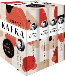 Franz Kafka: Franz Kafka, Die großen Werke (Die Erzählungen - Der Verschollene - Der Prozess - Das Schloss) (4 Bände im Schuber), Buch
