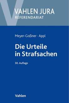 Ekkehard Appl: Die Urteile in Strafsachen, Buch