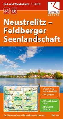 Rad- und Wanderkarte Neustrelitz - Feldberger Seenlandschaft 1 : 50 000, Diverse