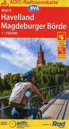 ADFC-Radtourenkarte 8 Havelland Magdeburger Börde 1:150.000, reiß- und wetterfest, GPS-Tracks Download, Diverse