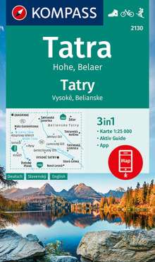 KOMPASS Wanderkarte 2130 Tatra Hohe, Belaer, Tatry, Vysoké, Belianske, Diverse