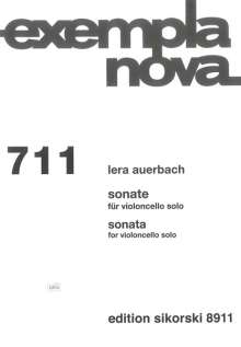 Lera Auerbach: Sonate für Violoncello, Noten