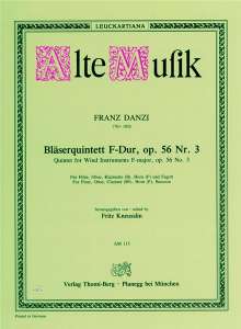 Franz Danzi: Quintett F-Dur op. 56/3, Noten