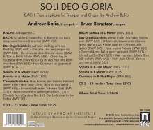 Bach-Transkriptionen für Trompete &amp; Orgel - "Soli Deo Gloria", 2 CDs