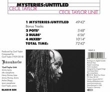 Cecil Taylor (1929-2018): Mysteries: Untitled, CD