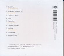 Trackliste mit Titeln wie "Dark Blue", "Serenade for Andrew" und "Chakra", sowie Musikerangaben.