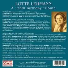 Lotte Lehmann - 125th Birthday Tribute, 4 CDs