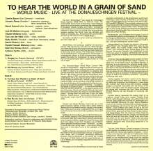 To Hear The World In A Grain Of Sand - World Music Live At The Donaueschingen Festival, LP
