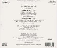 Robert Simpson (1921-1997): Symphonien Nr.1 &amp; 8, CD