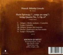 Henryk Mikolaj Gorecki (1933-2010): Streichquartett Nr.3 "Songs are sung", CD