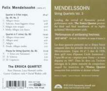 Felix Mendelssohn Bartholdy (1809-1847): Streichquartette Vol.3, CD