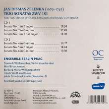 Jan Dismas Zelenka (1679-1745): Triosonaten ZWV 181 Nr.1-6, 2 CDs